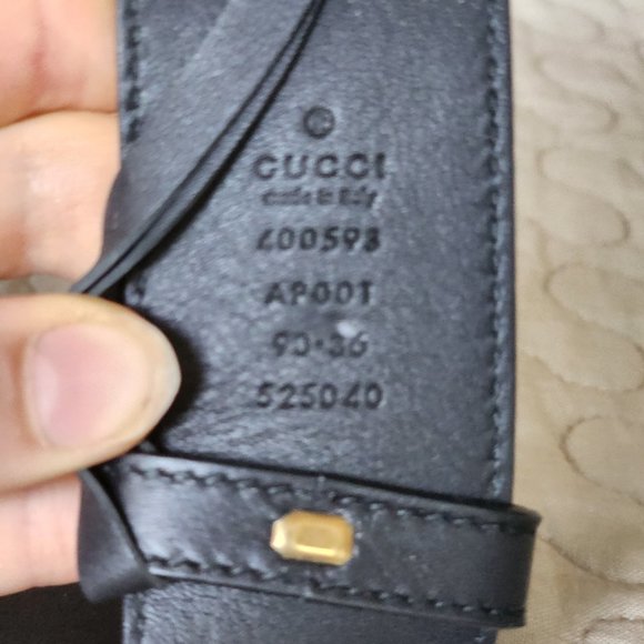 Authentic GUCCI Marmont Gold Double G black leather belt - priced to sell - Picture 6 of 6